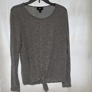 IZ Byer Charcoal Long Sleeve Top